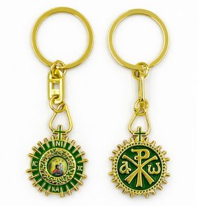 Mπρελόκ Μεταλλικό "A.Ρ.Χ.Ω." Πράσινο Διπλής όψης
