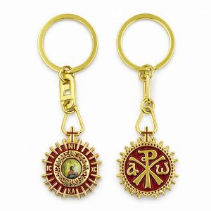 Mπρελόκ Μεταλλικό "A.Ρ.Χ.Ω." Κόκκινο Διπλής όψης